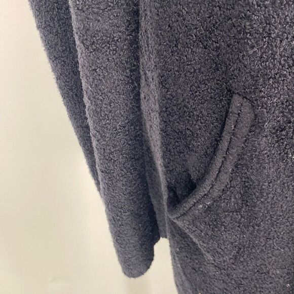 Barefoot Dreams Cozychic S/M Lite Island Wrap Cardigan Black Pockets Open Front - Picture 11 of 16